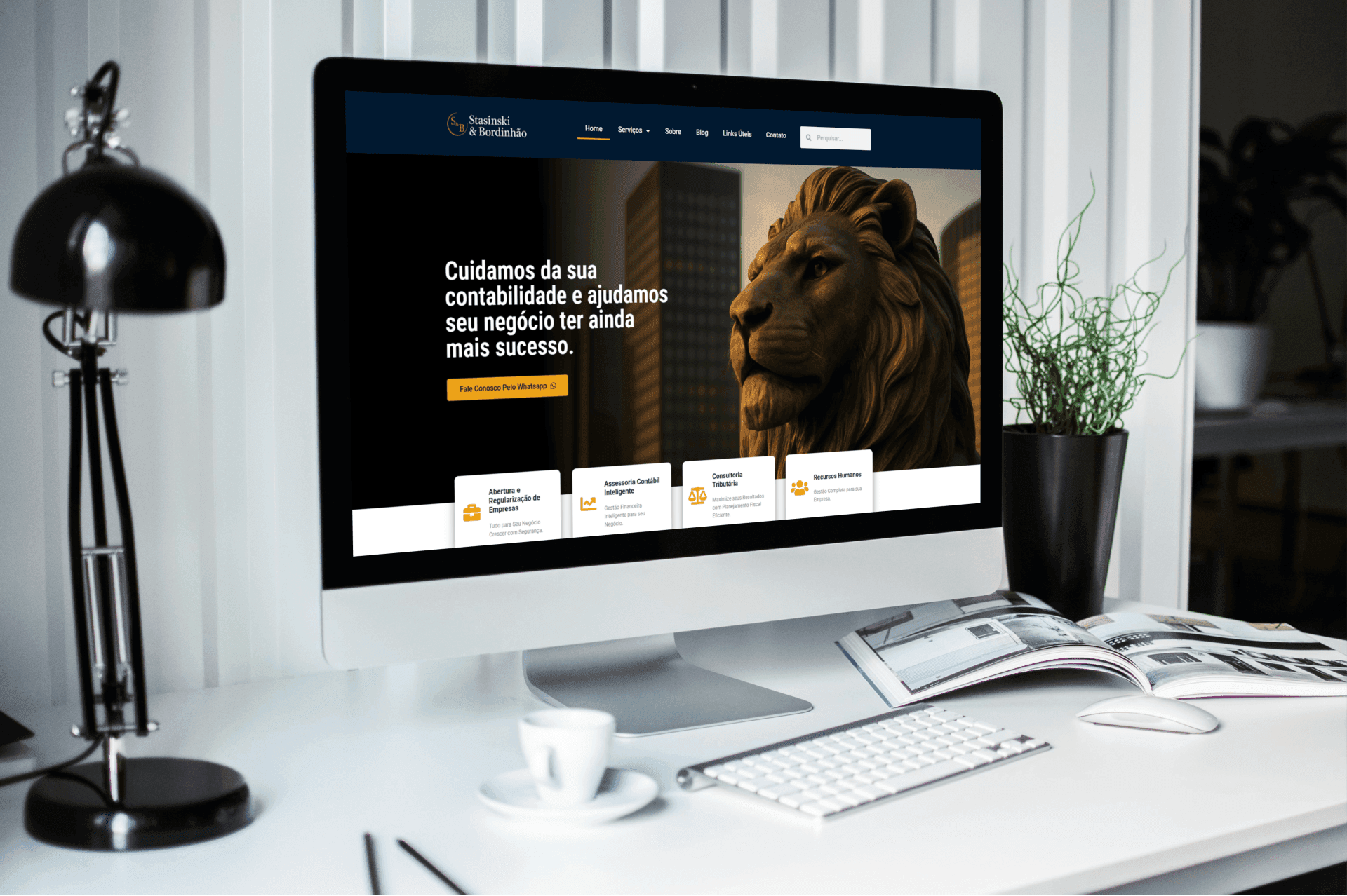 Mockup do projeto Stasinski & Bordinhão